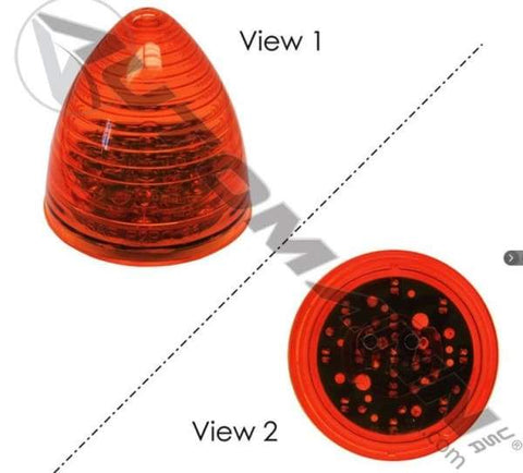 571.LD13A13-Marker Light LED 2-1/2in Beehive Amber, (product_type), (product_vendor) - Nick's Truck Parts
