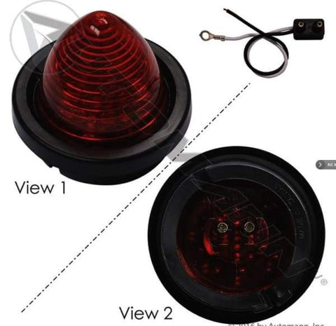 571.LD13R13-K-Marker Beehive Kit LED 2-1/2in Red, (product_type), (product_vendor) - Nick's Truck Parts