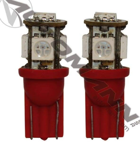 571.LD194R5P-2-LED Bulb 194 Red 2pcs Premium, (product_type), (product_vendor) - Nick's Truck Parts