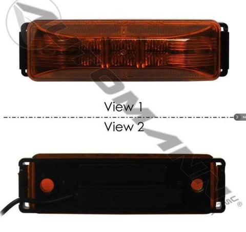 571.LD19A12-KB1-Marker Light Kit LED 1in X 4in Amber, (product_type), (product_vendor) - Nick's Truck Parts