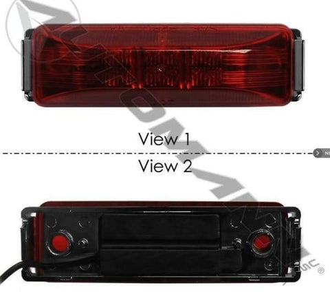 571.LD19R12-KC1-Marker Light Kit LED 1in X 4in Red, (product_type), (product_vendor) - Nick's Truck Parts