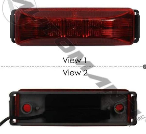 571.LD19R12-KG1-Marker Light Kit LED 1in X 4in Red, (product_type), (product_vendor) - Nick's Truck Parts
