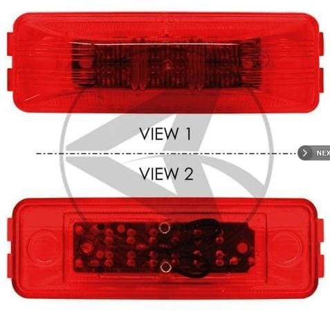 571.LD19R12-Marker Light LED 1in X 4in Red, (product_type), (product_vendor) - Nick's Truck Parts