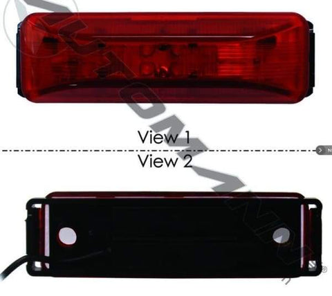 571.LD19R12MV-KB1-Marker Light Kit LED 1 X 4in Red 10-30V, (product_type), (product_vendor) - Nick's Truck Parts