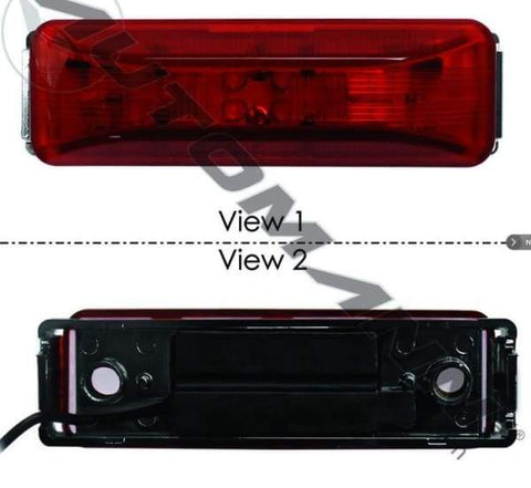 571.LD19R12MV-KC1-Marker Light Kit LED 1 X 4in Red 10-30V, (product_type), (product_vendor) - Nick's Truck Parts