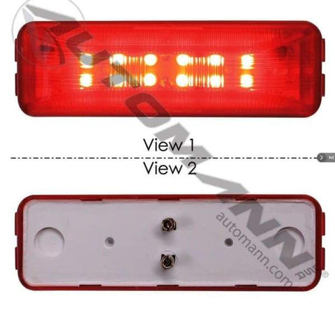 571.LD19R12MV-Marker Light LED 1in X 4in Red 10-30V, (product_type), (product_vendor) - Nick's Truck Parts