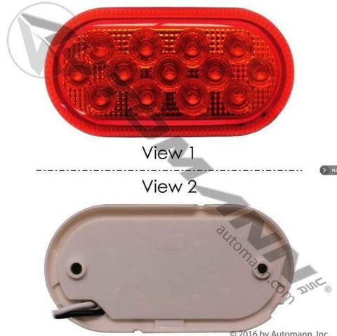 571.LD261R13-Marker Light LED 2in X 4in Oval Red, (product_type), (product_vendor) - Nick's Truck Parts