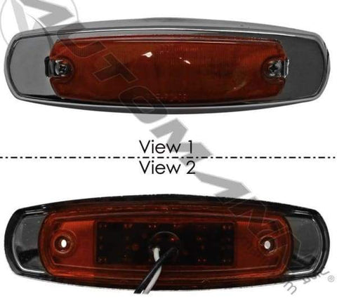 571.LD267A12-Marker Light LED SS Bezel Amber, (product_type), (product_vendor) - Nick's Truck Parts