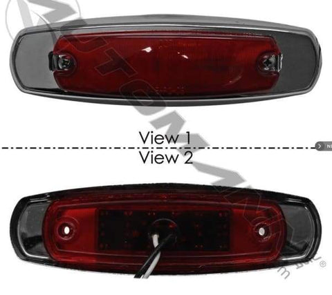 571.LD267R12-Marker Light LED SS Bezel Red, (product_type), (product_vendor) - Nick's Truck Parts