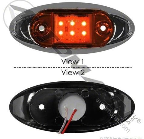 571.LD269A6-Marker Light LED Oval Amber, (product_type), (product_vendor) - Nick's Truck Parts