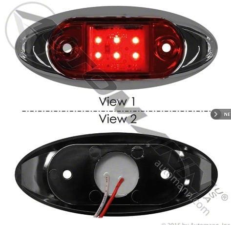 571.LD269R6-Marker Light LED Oval Red, (product_type), (product_vendor) - Nick's Truck Parts