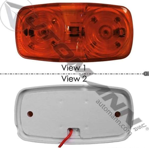 571.LD26A10MV-Marker Light LED 2in X 4in Amber 10-30V, (product_type), (product_vendor) - Nick's Truck Parts