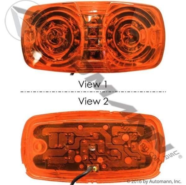 571.LD26A13-Marker Light LED 2in X 4in Bullseye Amber, (product_type), (product_vendor) - Nick's Truck Parts