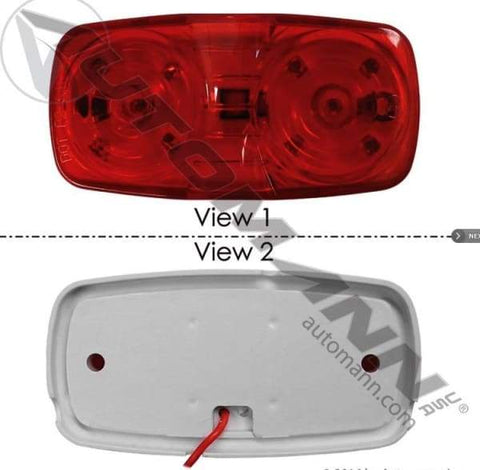 571.LD26R10MV-Marker Light LED 2in X 4in Red 10-30V, (product_type), (product_vendor) - Nick's Truck Parts