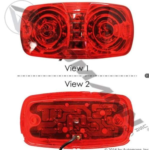 571.LD26R13-Marker Light LED 2in X 4in Bullseye Red, (product_type), (product_vendor) - Nick's Truck Parts
