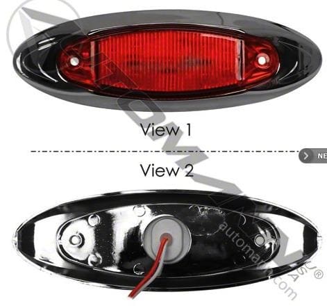 571.LD271R13-Marker Light LED Oval Red, (product_type), (product_vendor) - Nick's Truck Parts