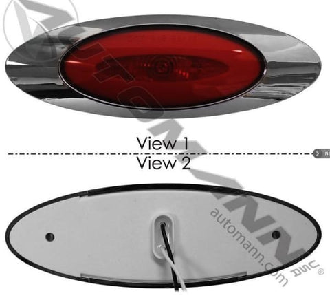 571.LD273R15-Marker Light LED Red Zeon Halo, (product_type), (product_vendor) - Nick's Truck Parts