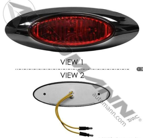 571.LD27R3M5-Marker Light LED 1-1/2in X 4in Red, (product_type), (product_vendor) - Nick's Truck Parts