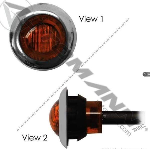 571.LD33A3-BZ-Marker Light LED 3/4in Amber with Bezel