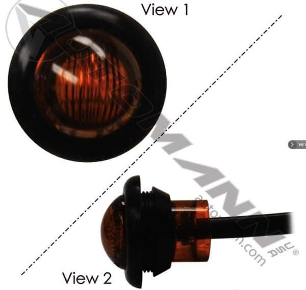 571.LD33A3DV-Marker Light LED 3/4in Amber 10-30V, (product_type), (product_vendor) - Nick's Truck Parts