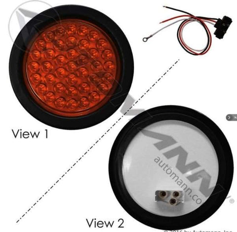 571.LD40A39-K-F/P/T Light Kit LED 4in Amber, (product_type), (product_vendor) - Nick's Truck Parts