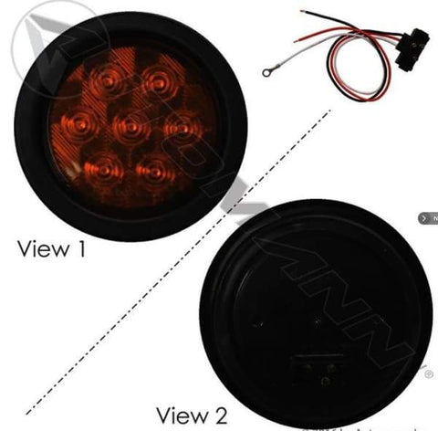 571.LD40A7-K-F/P/T Light Kit LED 4in Amber, (product_type), (product_vendor) - Nick's Truck Parts