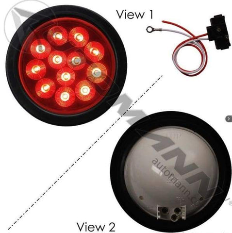 571.LD40R12MV-K-S/T/T Light Kit LED 4IN Red 10-30V, (product_type), (product_vendor) - Nick's Truck Parts