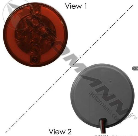 571.LD41A25-F/P/T Light LED 4in Amber Zeon Halo, (product_type), (product_vendor) - Nick's Truck Parts