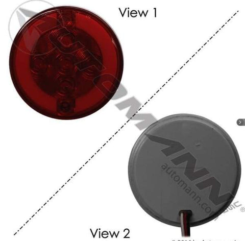 571.LD41R25-S/T/T Light LED 4in Red Zeon Halo, (product_type), (product_vendor) - Nick's Truck Parts