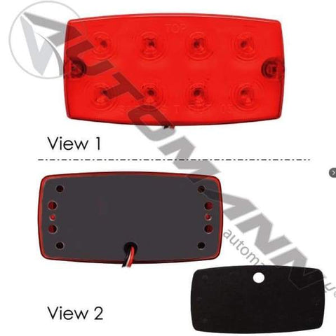 571.LD42R8-S/T/T Light LED 2-1/2in X 4-1/2in Red, (product_type), (product_vendor) - Nick's Truck Parts