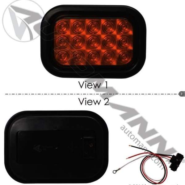 571.LD45A15-K-F/P/T Light Kit LED 3-1/2 X 5-1/4 Amber, (product_type), (product_vendor) - Nick's Truck Parts