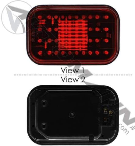 571.LD45R52-S/T/T Light LED 3-1/2in X 5-1/4in Red, (product_type), (product_vendor) - Nick's Truck Parts