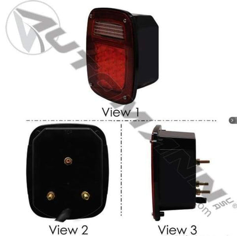 571.LD500R38-S/T/T Box Light LED with  o Side Marker Red, (product_type), (product_vendor) - Nick's Truck Parts