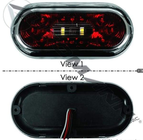 571.LD604RW14-S/T/T and Back-Up LED Light 6in Oval, (product_type), (product_vendor) - Nick's Truck Parts