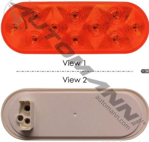571.LD60A10-F/P/T Light LED 6in Oval Amber, (product_type), (product_vendor) - Nick's Truck Parts