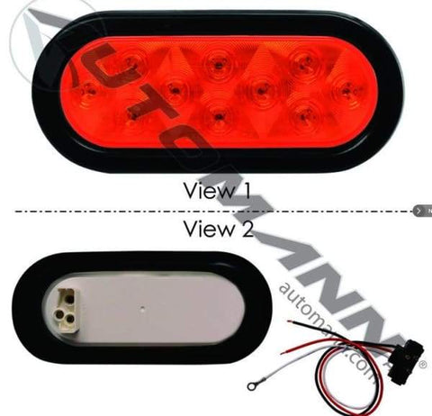 571.LD60A10-K-F/P/T Light Kit LED 6in Oval Amber, (product_type), (product_vendor) - Nick's Truck Parts
