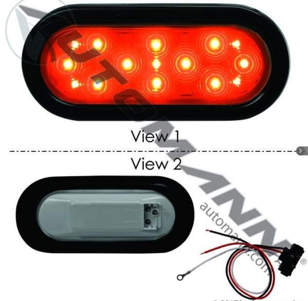 571.LD60A21MV-K-F/P/T Light Kit LED 6IN Oval 10-30V, (product_type), (product_vendor) - Nick's Truck Parts