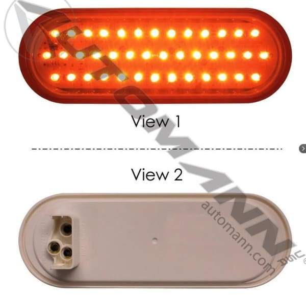 571.LD60A40-F/P/T Light LED 6in Oval Amber, (product_type), (product_vendor) - Nick's Truck Parts