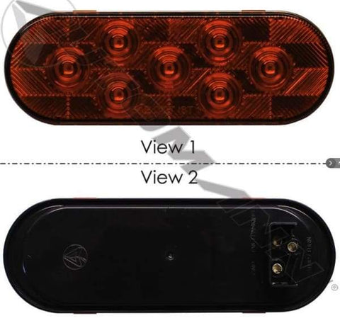 571.LD60A7-F/P/T Light LED 6in Oval Amber, (product_type), (product_vendor) - Nick's Truck Parts