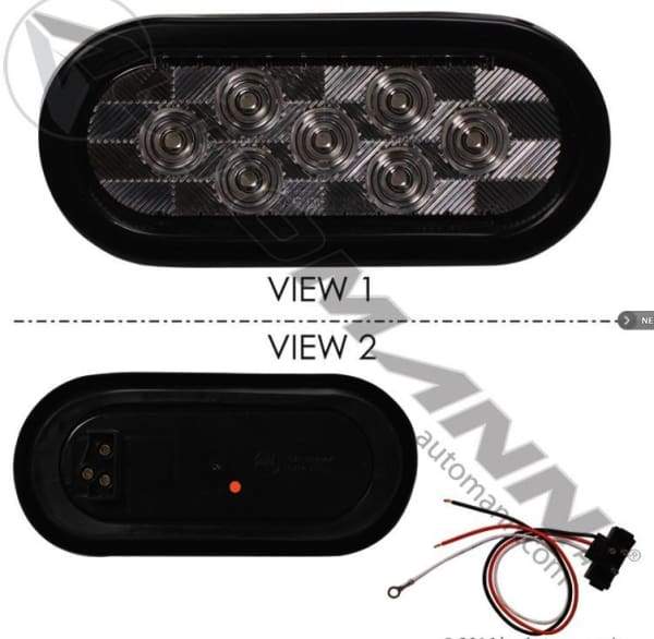 571.LD60CA7-K-F/P/T Light Kit LED 6in Oval Clear Lens, (product_type), (product_vendor) - Nick's Truck Parts