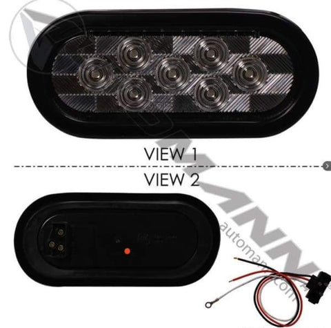 571.LD60CR7-K-S/T/T Light Kit LED 6in Oval Clear Lens, (product_type), (product_vendor) - Nick's Truck Parts