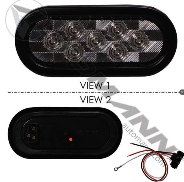 571.LD60CR7-S/T/T Light LED 6in Oval Clear Lens, (product_type), (product_vendor) - Nick's Truck Parts