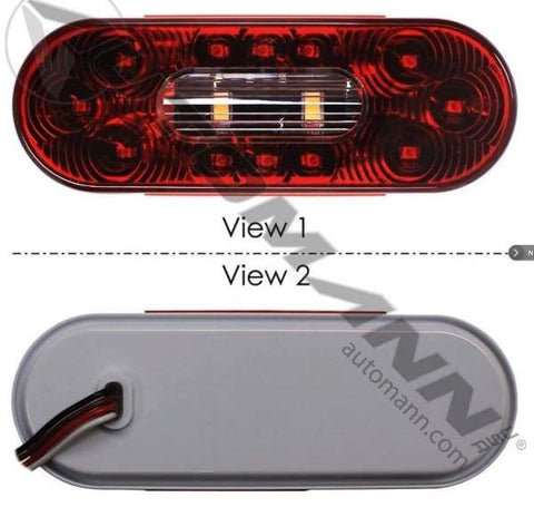 571.LD60RW14-S/T/T and Back-Up LED Light 6in Oval, (product_type), (product_vendor) - Nick's Truck Parts