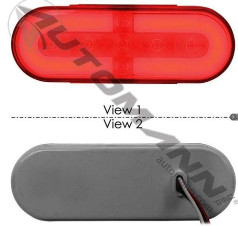 571.LD61R31-S/T/T Light LED 6in Red Zeon Halo, (product_type), (product_vendor) - Nick's Truck Parts