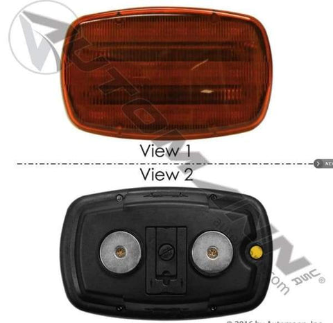 571.LD87AL18M-Warning Light LED Magnetic Amber, (product_type), (product_vendor) - Nick's Truck Parts