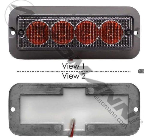 571.LD8AL4-Warning Light Surface Mount LED Amber, (product_type), (product_vendor) - Nick's Truck Parts
