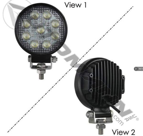 571.LD942WL9-Word Lamp LED 4in Round Flood 1755 LM, (product_type), (product_vendor) - Nick's Truck Parts