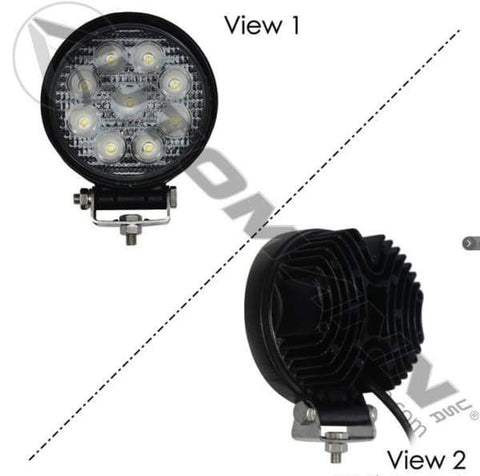 571.LD946WL9-Work Lamp LED 4in Round Flood 2160 LM, (product_type), (product_vendor) - Nick's Truck Parts