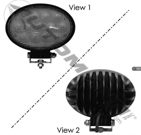 571.LD948WL13-Work Lamp LED 6.5in Oval Flood 5850 LM, (product_type), (product_vendor) - Nick's Truck Parts