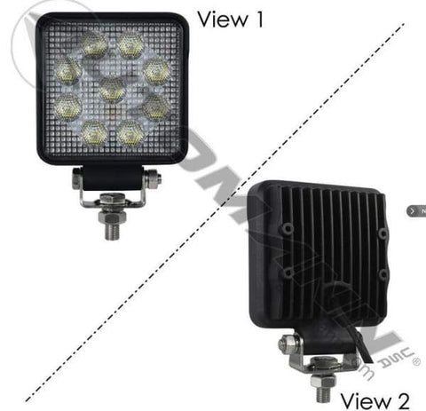 571.LD951WL9-Work Lamp LED 4in Square Flood 1755 LM, (product_type), (product_vendor) - Nick's Truck Parts